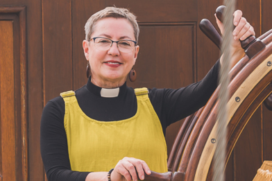 Portrait von Pröpstin Petra Kallies, die im Gottesdienst die Predigt hält - Copyright: Foto: Guido Kollmeier